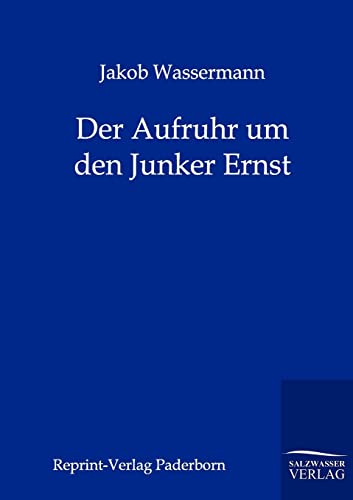 9783846000212: Der Aufruhr um den Junker Ernst (German Edition)