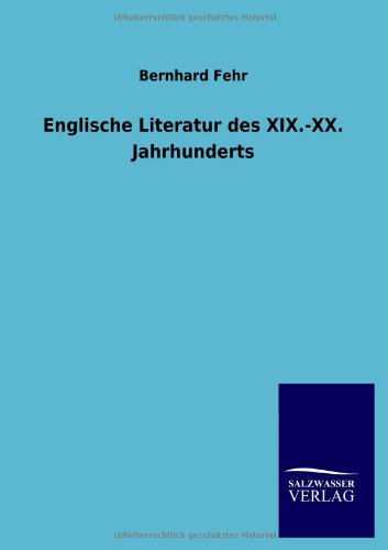 9783846002926: Englische Literatur des XIX.-XX. Jahrhunderts