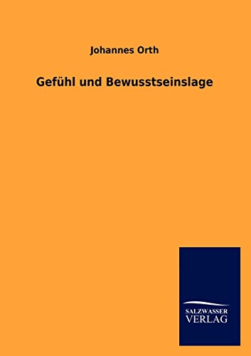 Stock image for Gefhl und Bewusstseinslage (German Edition) for sale by Lucky's Textbooks