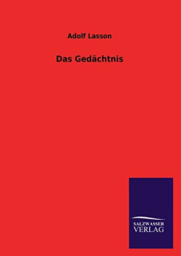 Stock image for Das Gedachtnis for sale by Chiron Media