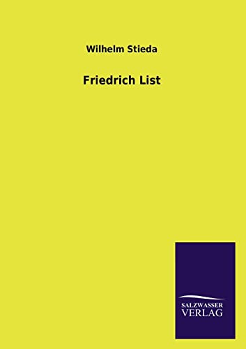 9783846025536: Friedrich List