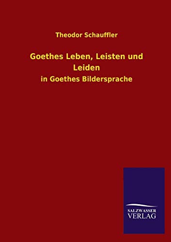 9783846028216: Goethes Leben, Leisten und Leiden