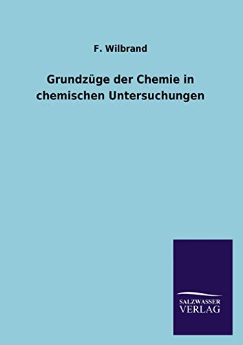 9783846029336: Grundzge der Chemie in chemischen Untersuchungen