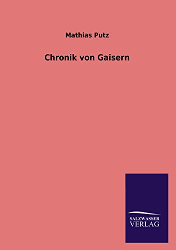 Imagen de archivo de Chronik Von Gaisern a la venta por Chiron Media