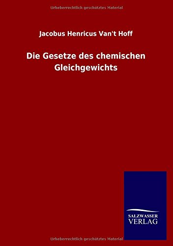 Stock image for Die Gesetze des chemischen Gleichgewichts (German Edition) for sale by Lucky's Textbooks