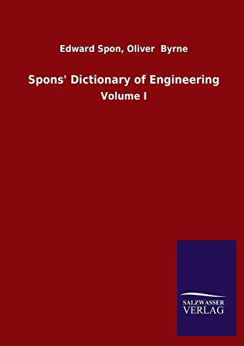 Stock image for Spons Dictionary of Engineering: Volume I for sale by Red's Corner