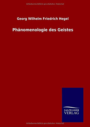 9783846086292: Phnomenologie des Geistes