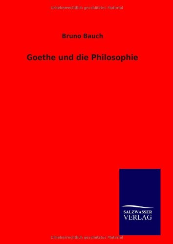 9783846092798: Goethe und die Philosophie