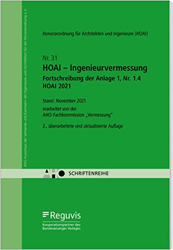 Beispielbild fr HOAI - Ingenieurvermessung - Fortschreibung der Anlage 1, Nr. 1.4 HOAI 2021 zum Verkauf von GreatBookPrices