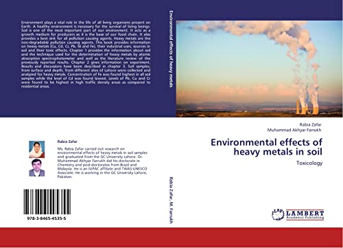 9783846545355: Environmental effects of heavy metals in soil: Toxicology