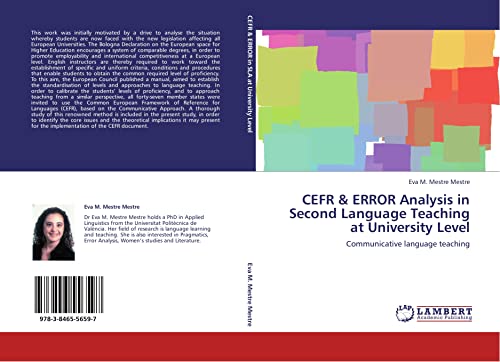 9783846556597: CEFR & ERROR Analysis in Second Language Teaching at University Level: Communicative language teaching