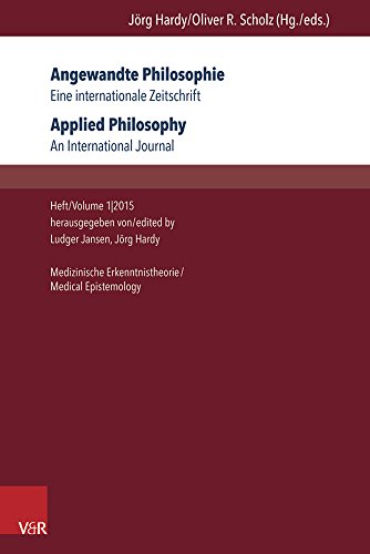 9783847105053: Angewandte Philosophie. Eine internationale Zeitschrift / Applied Philosophy. An International Journal: Heft/Volume 1,2015: Medizinische Erkenntnistheorie / Medical Epistemology. Heft 1 Jg.2015