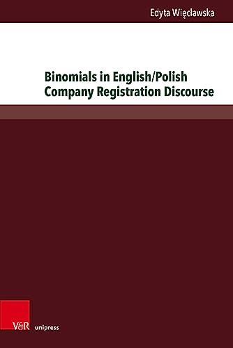 Stock image for Binomials in English/Polish Company Registration Discourse for sale by PBShop.store US