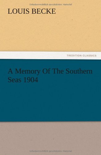 Beispielbild fr A Memory Of The Southern Seas 1904 zum Verkauf von Chiron Media