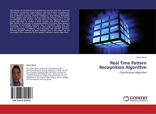 Real Time Pattern Recognition Algorithm: Classification Algorithm (9783847302506) by Desai, Samir