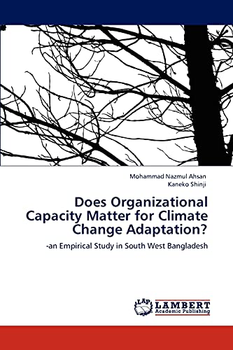 Imagen de archivo de Does Organizational Capacity Matter for Climate Change Adaptation? a la venta por Chiron Media