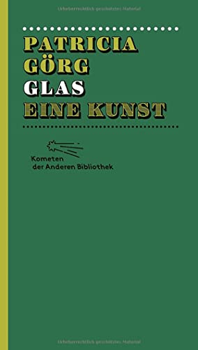 Stock image for Glas (Kometen der Anderen Bibliothek) for sale by medimops