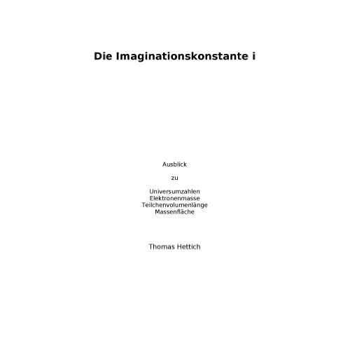 9783848213979: Imaginationskonstante i: Ausblick