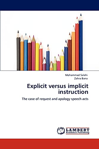 9783848414772: Explicit versus implicit instruction: The case of request and apology speech acts