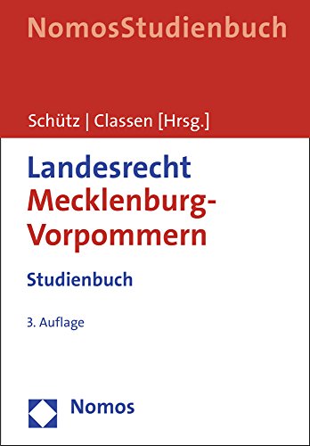 Beispielbild fr Landesrecht Mecklenburg-Vorpommern: Studienbuch zum Verkauf von medimops