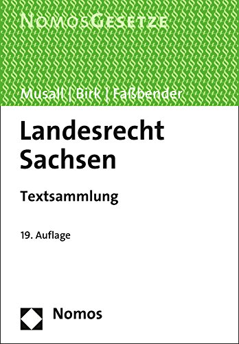 Beispielbild fr Landesrecht Sachsen zum Verkauf von ISD LLC