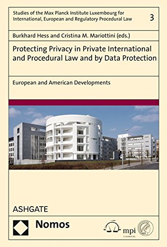 9783848723713: Protecting Privacy in Private International and Procedural Law and by Data Protection: European and American Developments