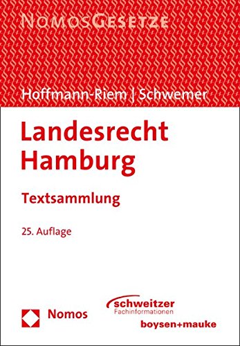 Beispielbild fr Landesrecht Hamburg Textsammlung, Rechtsstand: 15. Oktober 2015 zum Verkauf von Buchpark