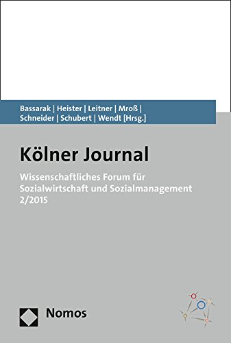 Imagen de archivo de Wissenschaftliches Forum fr Sozialwirtschaft und Sozialmanagement 2/2015 (Kolner Journal) a la venta por medimops