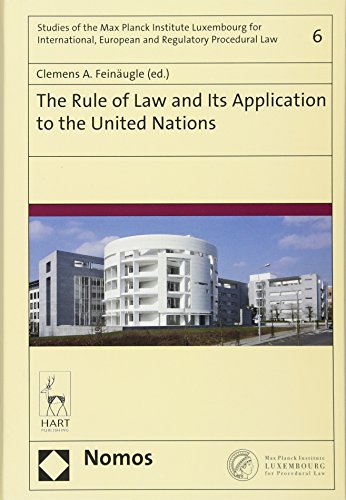 9783848731336: The Rule of Law and Its Application to the United Nations