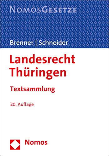 Beispielbild fr Landesrecht Thringen: Textsammlung - Rechtsstand: 1. September 2017 zum Verkauf von medimops