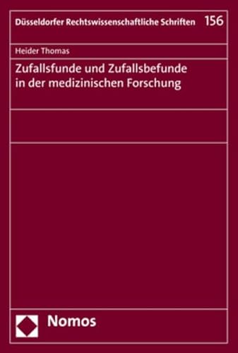 Beispielbild fr Zufallsfunde und Zufallsbefunde in der medizinischen Forschung zum Verkauf von Buchpark