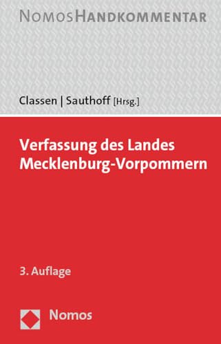 Stock image for Verfassung des Landes Mecklenburg-Vorpommern: Handkommentar for sale by medimops