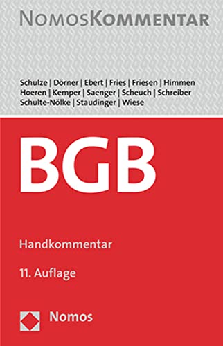 Stock image for Brgerliches Gesetzbuch: Handkommentar for sale by medimops