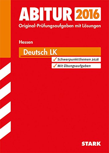 9783849008505: Abitur-Prfungsaufgaben Landesabitur Deutsch Leistungskurs 2015 Gymnasium Hessen: Prfungsaufgaben mit Lsungen