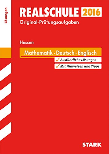 Beispielbild fr Abschlussprfung Realschule Hessen - Mathematik, Deutsch, Englisch Lsungsheft zum Verkauf von medimops