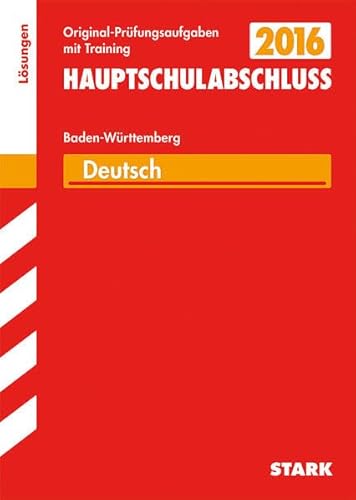Beispielbild fr Abschlussprfung Hauptschule Baden-Wrttemberg - Deutsch Lsungsheft zum Verkauf von Buchmarie