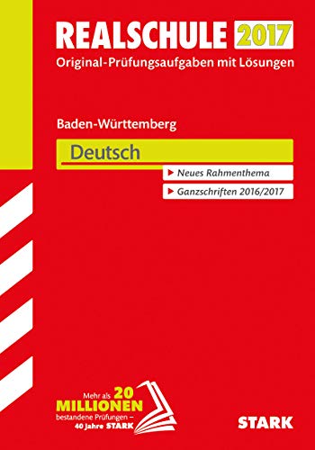 Beispielbild fr Abschlussprfung Realschule Baden-Wrttemberg 2017 - Deutsch zum Verkauf von Buchpark
