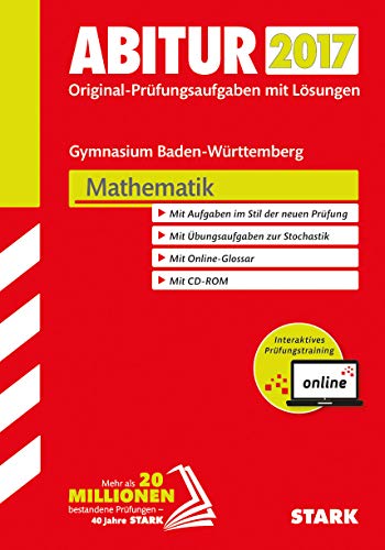 9783849024154: Abiturprfung Baden-Wrttemberg 2017 - Mathematik m. CD-ROM und Online-Prfungstraining