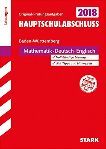 Beispielbild fr Abschlussprfung Hauptschule Baden-Wrttemberg - Mathematik, Deutsch, Englisch, Lsungsheft zum Verkauf von medimops