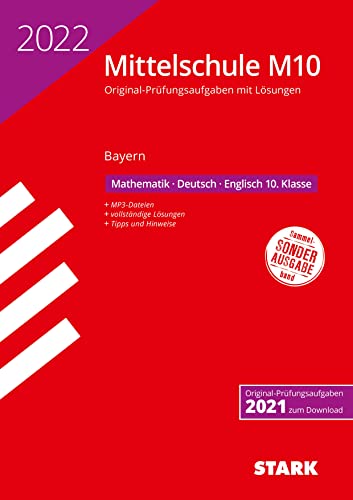 Beispielbild fr STARK Original-Prfungen mit Lsungen Mittelschule M10 2022 - Mathematik, Deutsch, Englisch - Bayern (STARK-Verlag - Abschlussprfungen) zum Verkauf von medimops