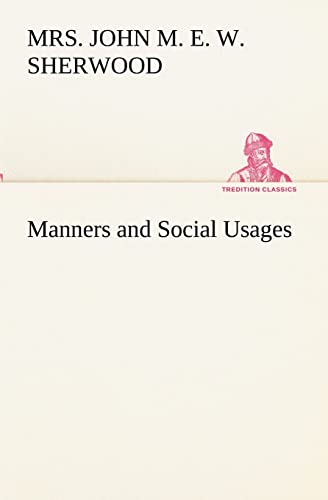 9783849173579: Manners and Social Usages