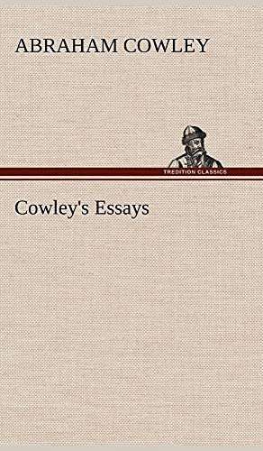 9783849196042: Cowley's Essays