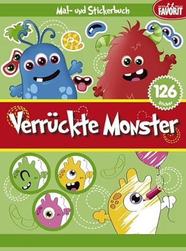 Beispielbild fr Verrckte Monster: Mal- und Stickerbuch zum Verkauf von medimops