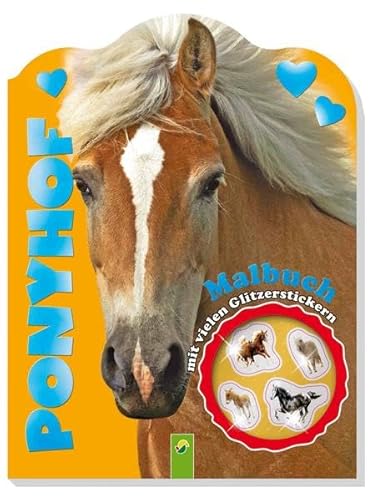 Beispielbild fr Glitzersticker-Malbuch Ponyhof: Malbuch mir vielen Glitzerstickern zum Verkauf von medimops