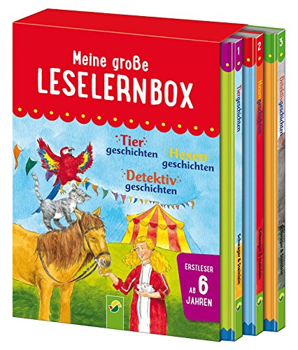 Beispielbild fr Meine groe Leselernbox - Tiergeschichten, Hexengeschichten, Detektivgeschichten: Empfohlen ab 6 Jahren zum Verkauf von medimops