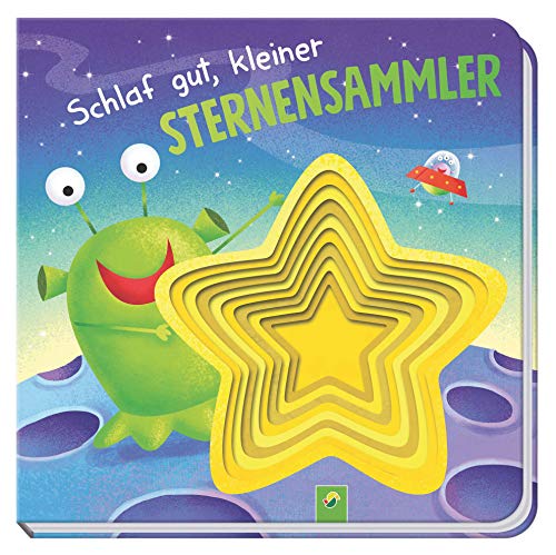 Stock image for Schlaf gut, kleiner Sternensammler: Pappebuch mit Gucklochstanzung for sale by medimops