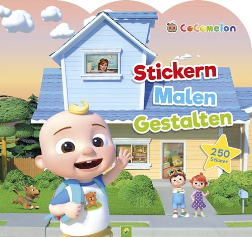 Stock image for CoComelon - Stickern, Malen, Gestalten: Mit 250 Stickern. Fr Kinder ab 3 Jahren for sale by GreatBookPrices