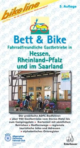 Beispielbild fr Bikeline Bett und Bike Hessen, Rheinland-Pfalz und Saarland zum Verkauf von WorldofBooks