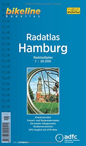 Radatlas Hamburg: Radstadtplan 1:20.000, wetterfest