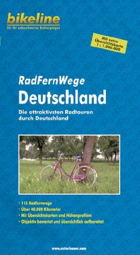 Deutschland Radfernwege Attraktivsten Radtouren + Kaart: BIKE.105 - Kollars, Helmut